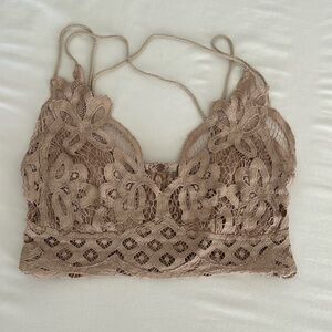 Free People Adella Bralette in Nude. Size Medium